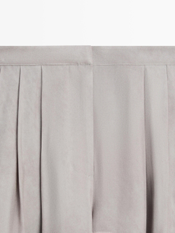 Massimo Dutti Свободные широкие брюки с вытачками, серый