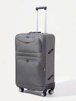 Чемодан большой 28", отдел на молнии, 2 наружных кармана, кодовый замок, цвет серый