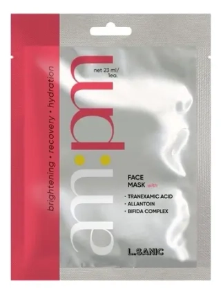 Тканевая маска с транексамовой кислотой и пробиотиком L.SANIC Am:pm Txa Bifida Complex Mask Sheet