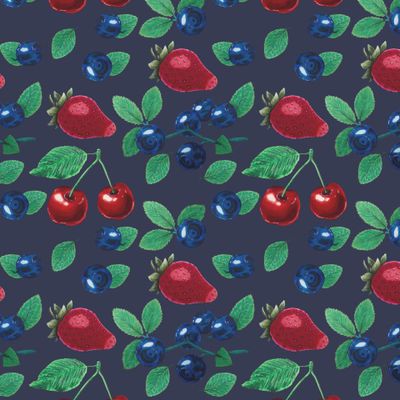 Ягодный микс на темно-синем