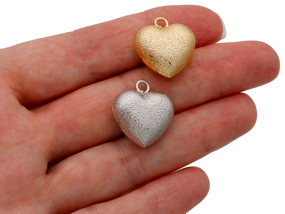 Кулон Фактурное Сердце, 23,5мм