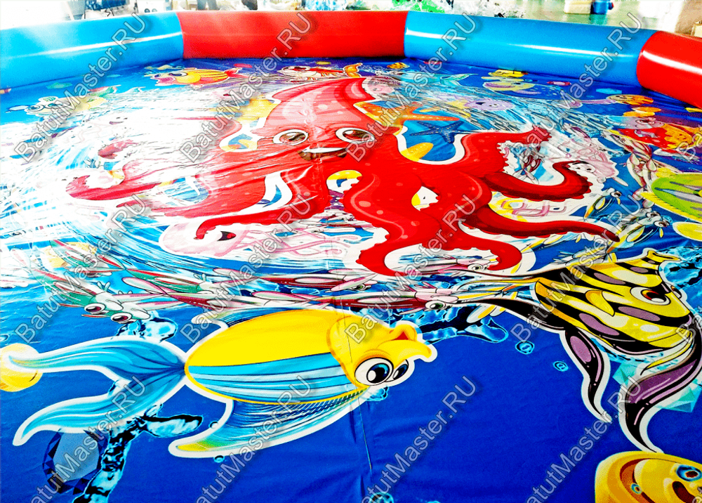 Надувной бассейн "Восьмигранник", 9*9*0.65 м, с принт-печатью на дне