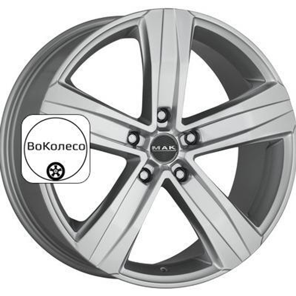 7x17/5x160 ET60 D65,1 Stone 5 3 Silver MAK
