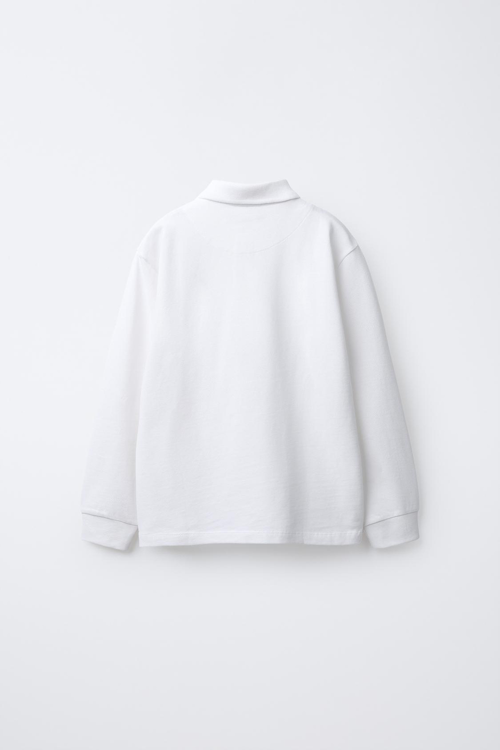 ZARA БАЗОВОЕ ПОЛО, БЕЛЫЙ