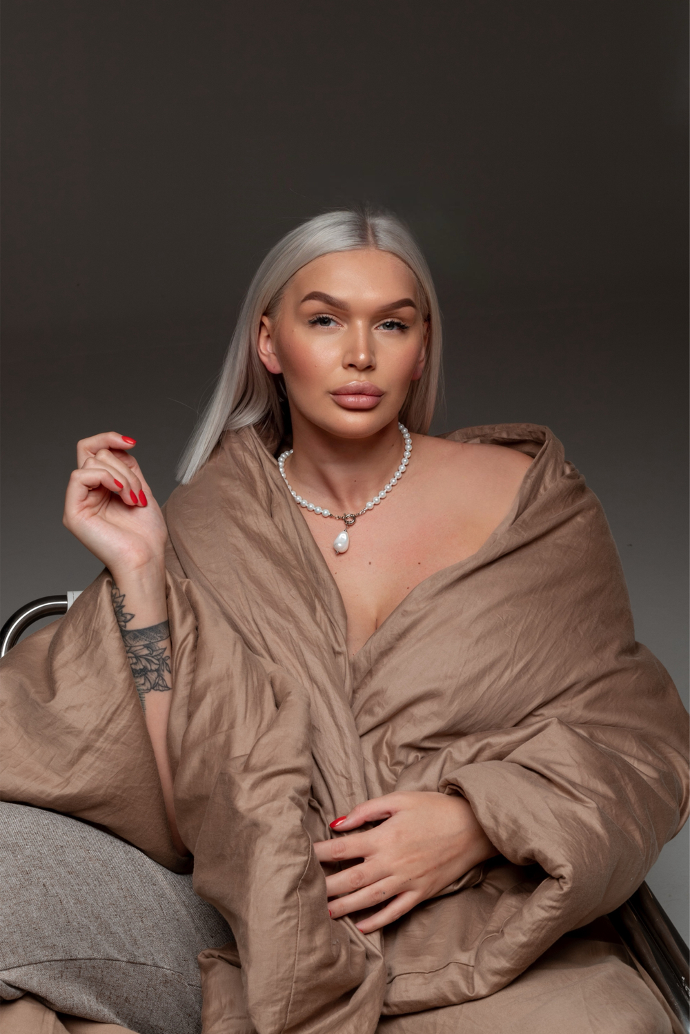 колье из жемчуга майорка "Нежность"