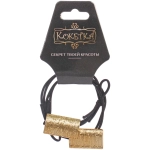 Резинка для волос в наборе 2шт «DesignPRO», цвет черный / золото , 2,8*1,3см