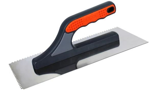 Гладилка  полир.нерж.сталь 0,7мм  280*130мм  Зубчатая  3*3, ручка 3К   DEСOR /680-003