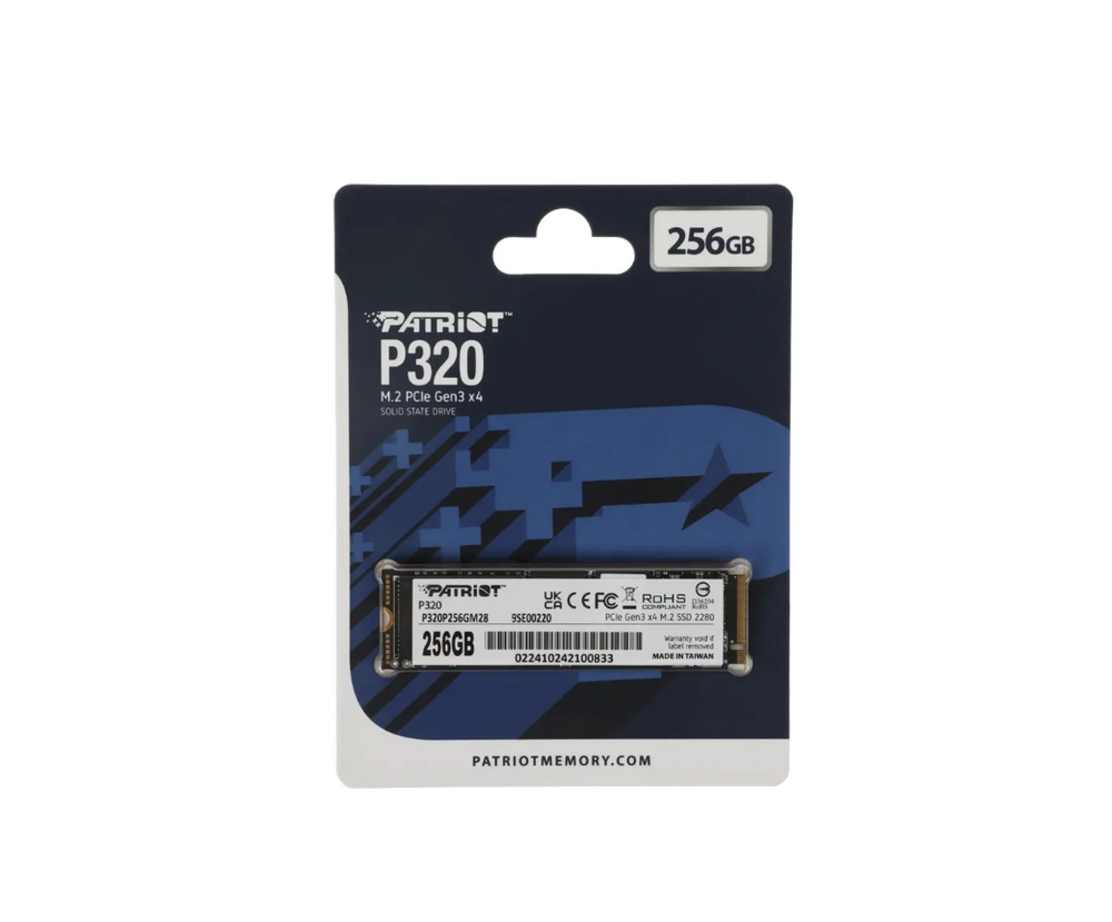 Накопитель SSD PATRIOT M.2 2280 P320P256GM28, 256GB