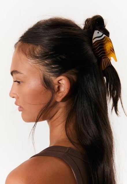 STRADIVARIUS Заколка для волос в форме рыбы, коричневый