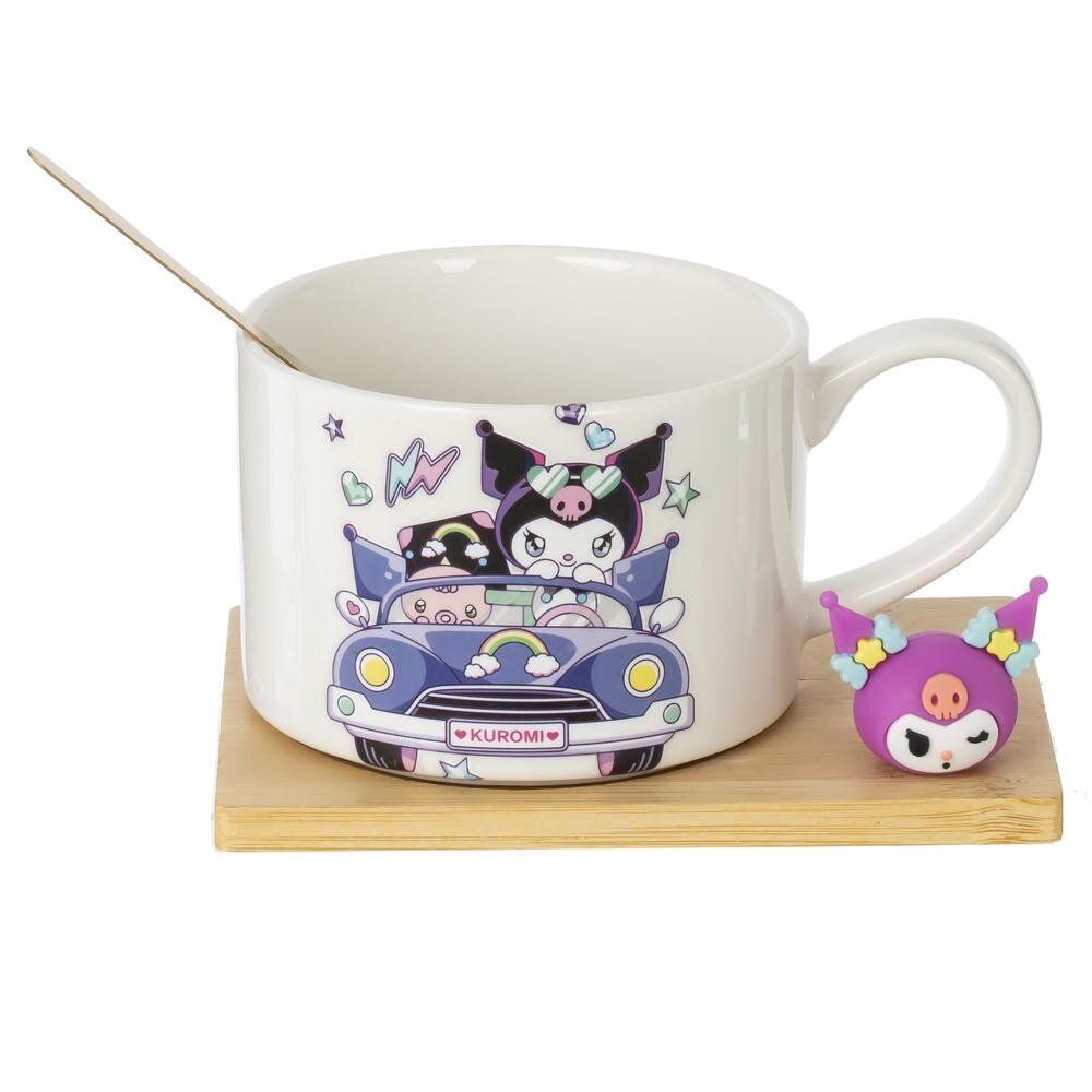 GAEM Кружка с ложкой на подставке, 250 мл, L13 W9,5 H7 см