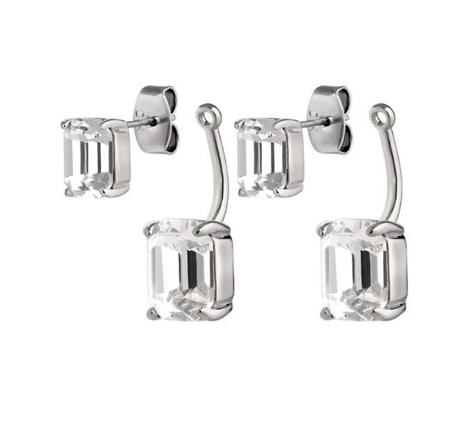 Серьги-трансформеры 2-in-1 Dyrberg Kern TETI SS CRYSTAL 460008