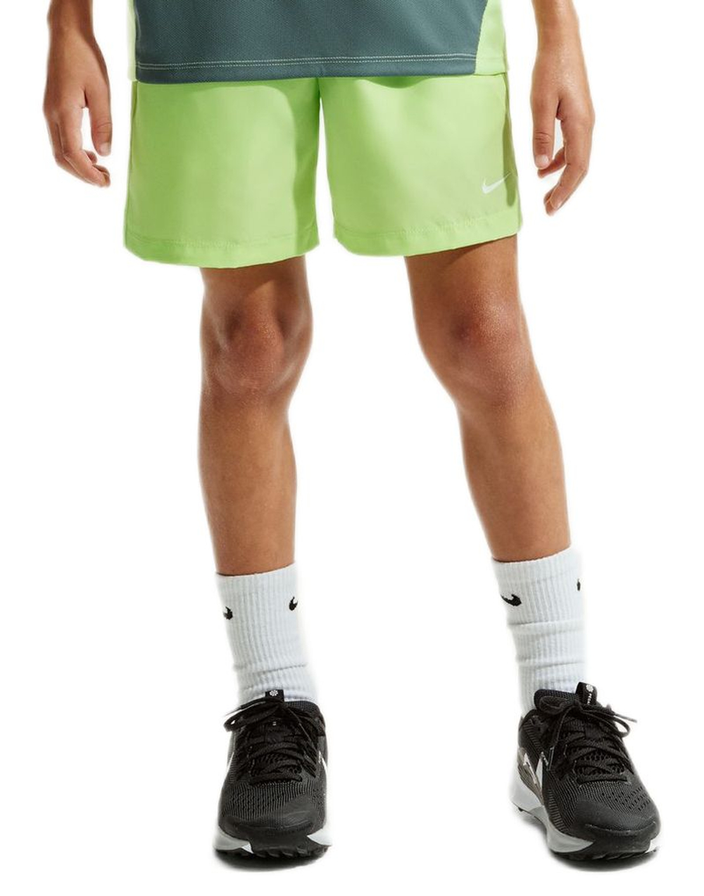 Шорты для мальчика теннисные Nike Boys Dri-Fit Multi+ Training - light liquid lime/white