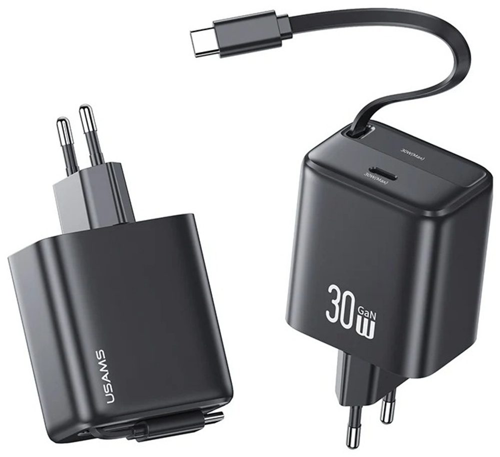Зарядное устройство Usams CC241TC01 USB Type-C черный