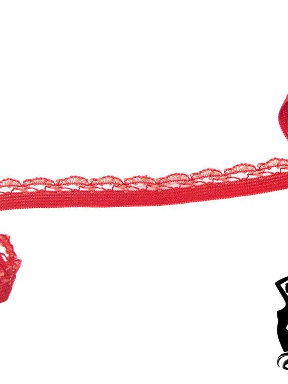 100 51 Резинка ажурная, 11 мм, красный 100