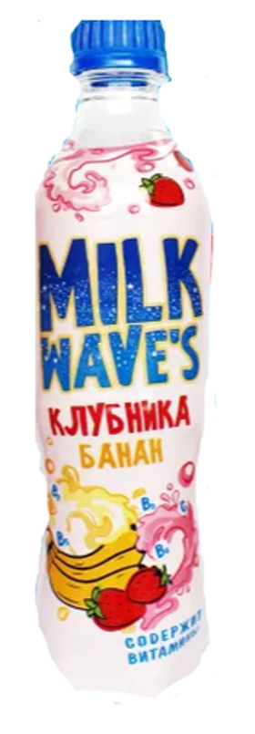 Милк Вэйв'С КЛУБНИКА-БАНАН 0,5/12 ПЭТ