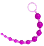 Фиолетовая анальная цепочка с кольцом - 30 см. (Цвет: фиолетовый)