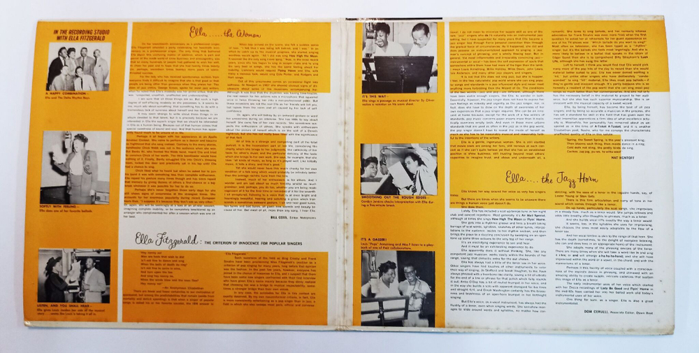 Винтажная виниловая пластинка Ella Fitzgerald The Best Of Ella Fitzgerald 2LP (USA 1961)