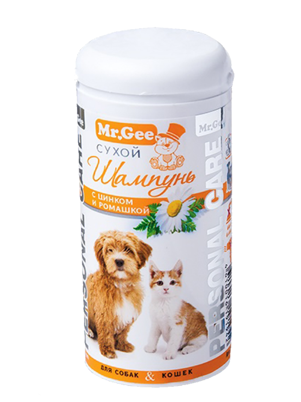 Mr.Gee Personal Care сухой шампунь для кошек и собак, с ромашкой и цинком, 95мл.