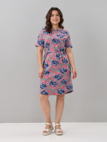 Платье Пкл-137/серый-голубойпион