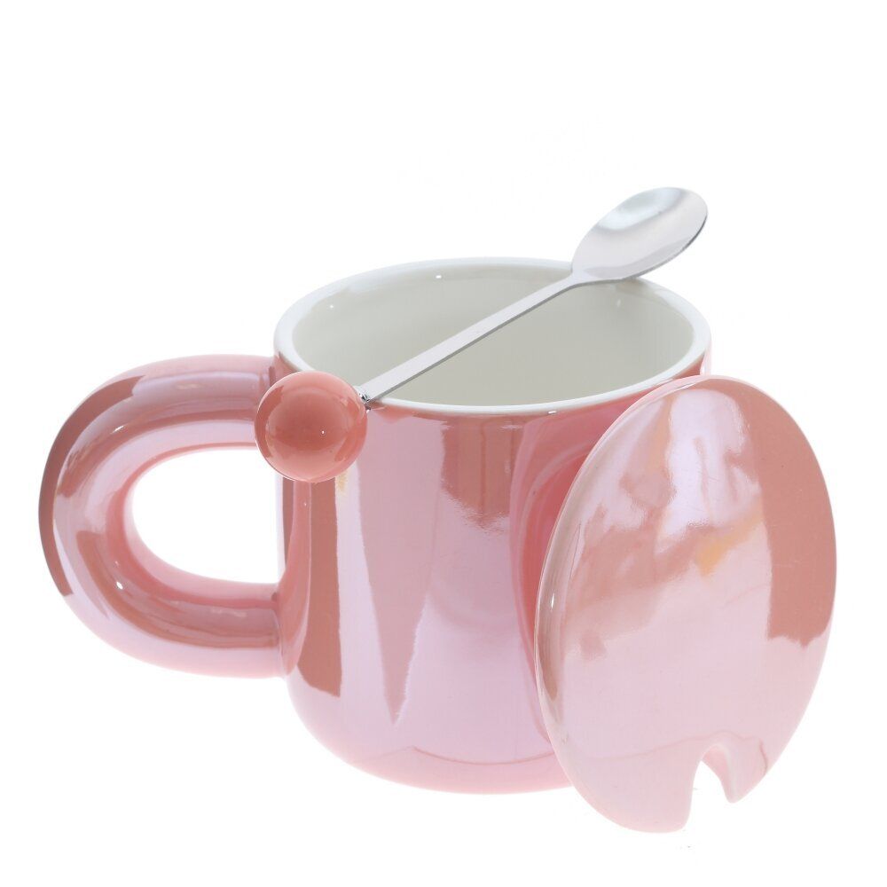 GAEM Кружка с крышкой и ложкой, 300 мл, L14 W9 H11 см, 4в.