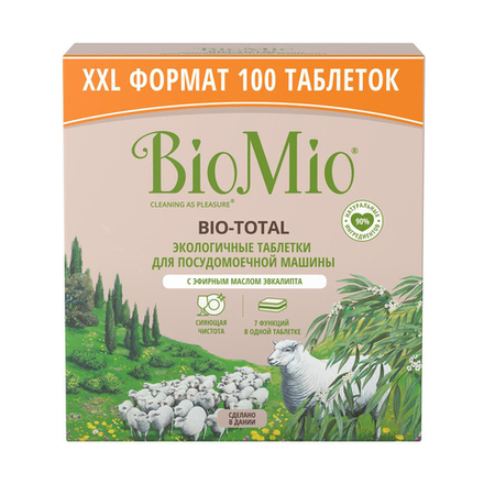 Таблетки для посудомоечных машин BioMio Bio-Total Эвкалипт, 100 шт