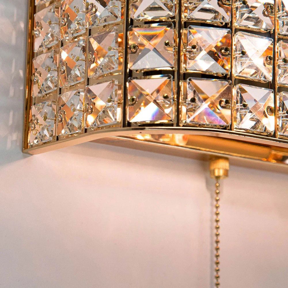 Citilux Портал CL324402 Бра хрустальное с выключателем Золото