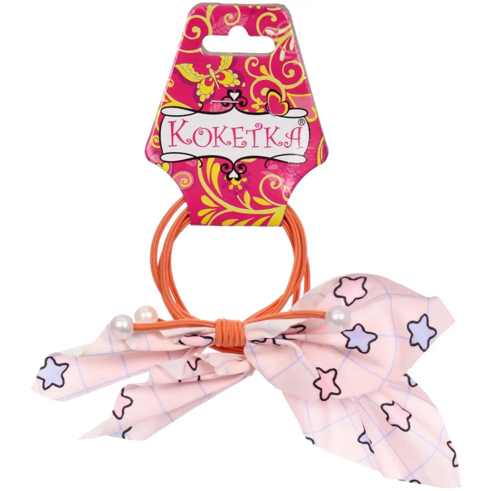 Резинки для волос детские 2шт «МЯТНЫЙ БУМ», звездочки, микс 5 цветов, d-5.5см (Кокетка)