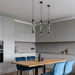 Подвесной светодиодный светильник DLR037 12W 4200K черный матовый