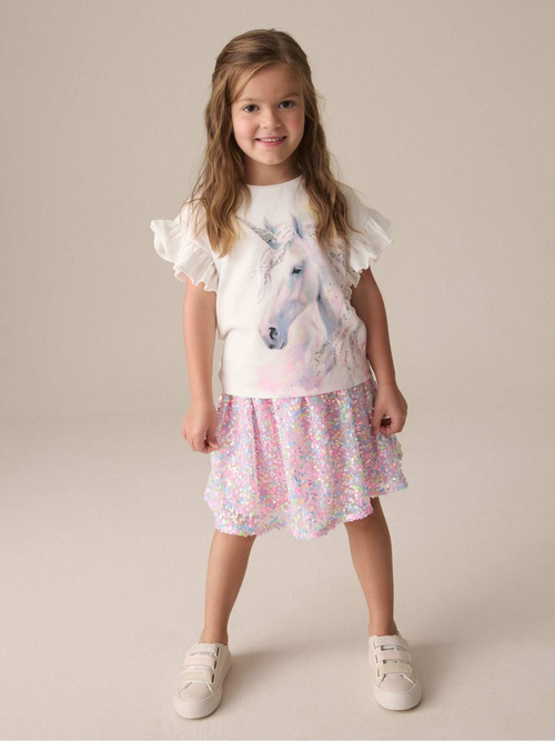 Футболка для девочки Next E44-433, Кремовый