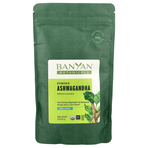 Banyan Botanicals, Порошок ашваганды, 227 г (1/2 фунта)