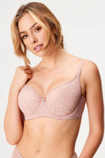 Бюстгальтер с мягкой формованной чашкой на каркасах Elegant (Размер: 85D) (Цвет: грязно-розовый)