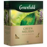 Чай GREENFIELD GREEN MELISSA зеленый 100 шт пакет.x 1,5 г карт.упак.