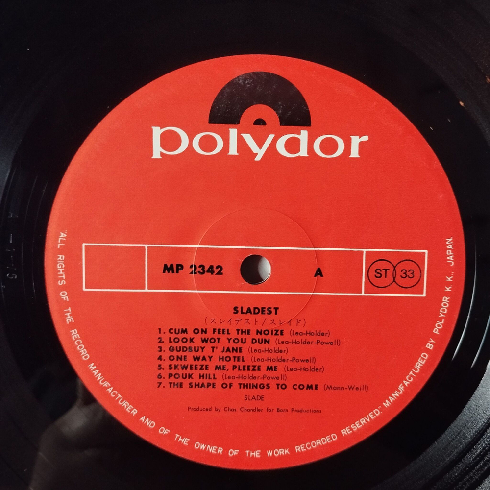 Винтажная виниловая пластинка LP Slade Sladest (Japan 1974) (No Obi) Coz I Luv You