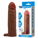 Коричневая насадка-удлинитель Kaile - 15 см. (Цвет: коричневый)