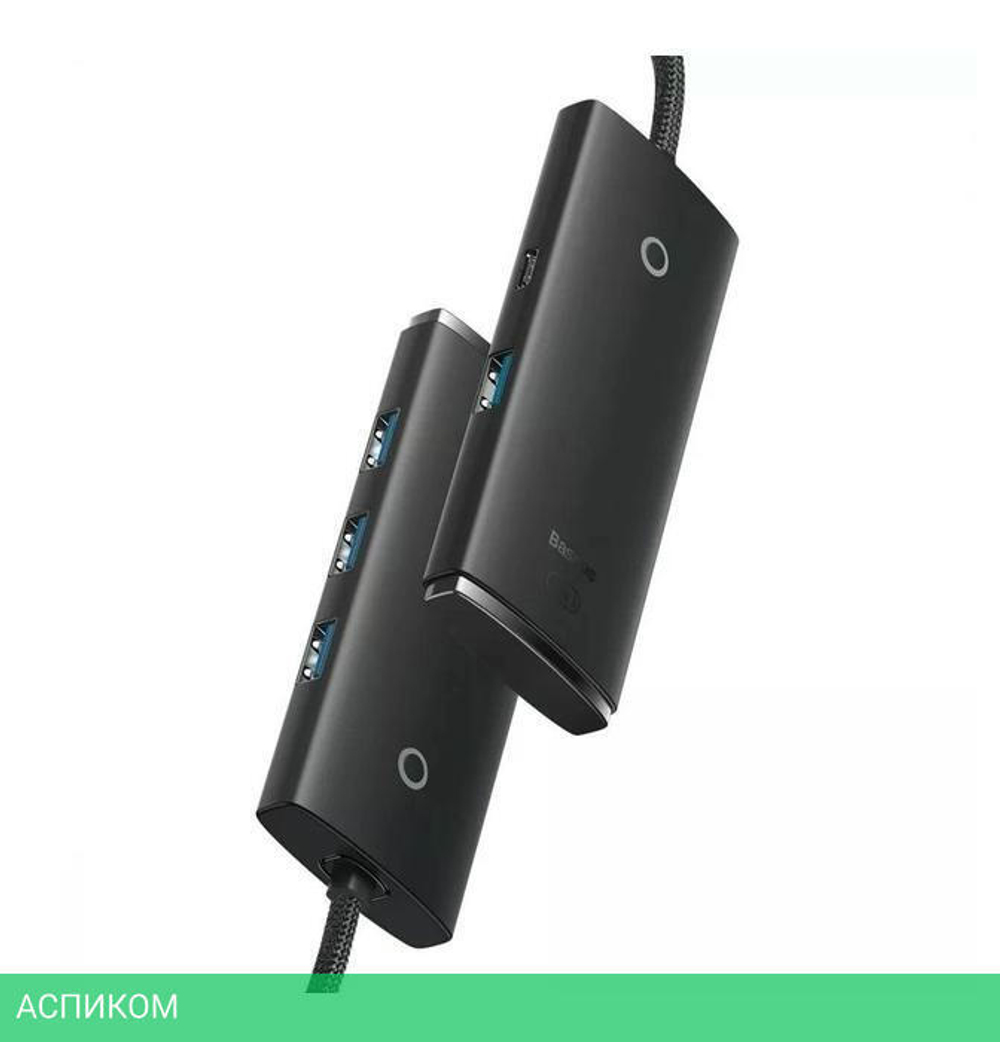 USB-хаб Baseus Lite Series Black (WKQX030101)