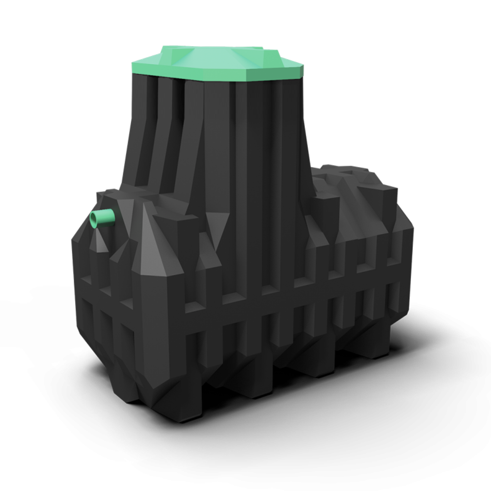 Септик Мультпласт Термит Трансформер 2.5 S 2500 л. горизонтальный / 1000 л. в сутки / 4-5 чел. / самотечный сброс (2075x1050x2280см;148кг;черный) - арт.555482