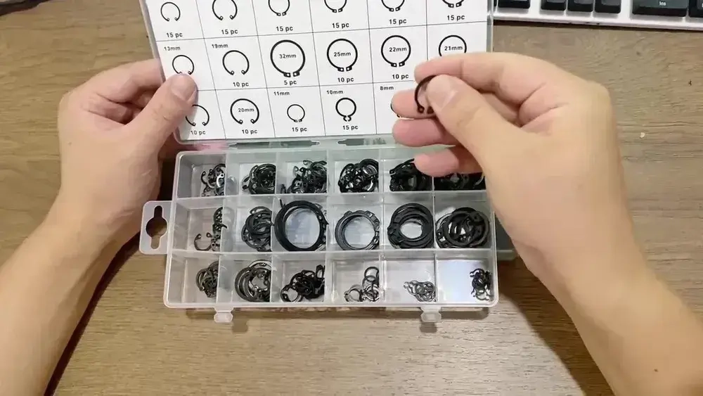 Стопорное кольцо набор, 18 видов, 225 штук