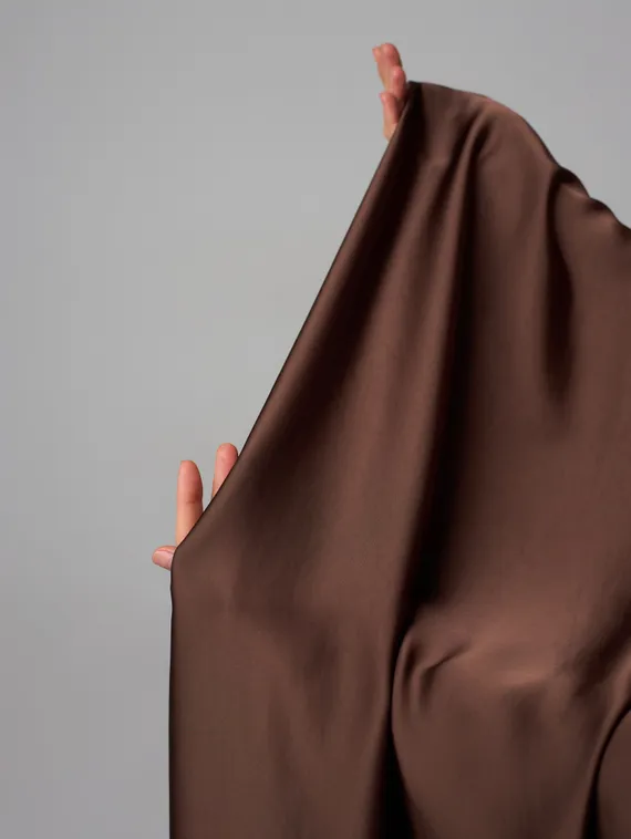 Сатин плательный двусторонний, арт. 2328, Китай, мокко