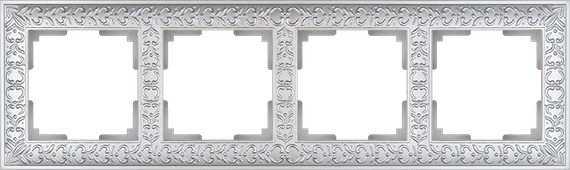Рамка Werkel Antik на 4 поста жемчужный WL07-Frame-04 4690389063527