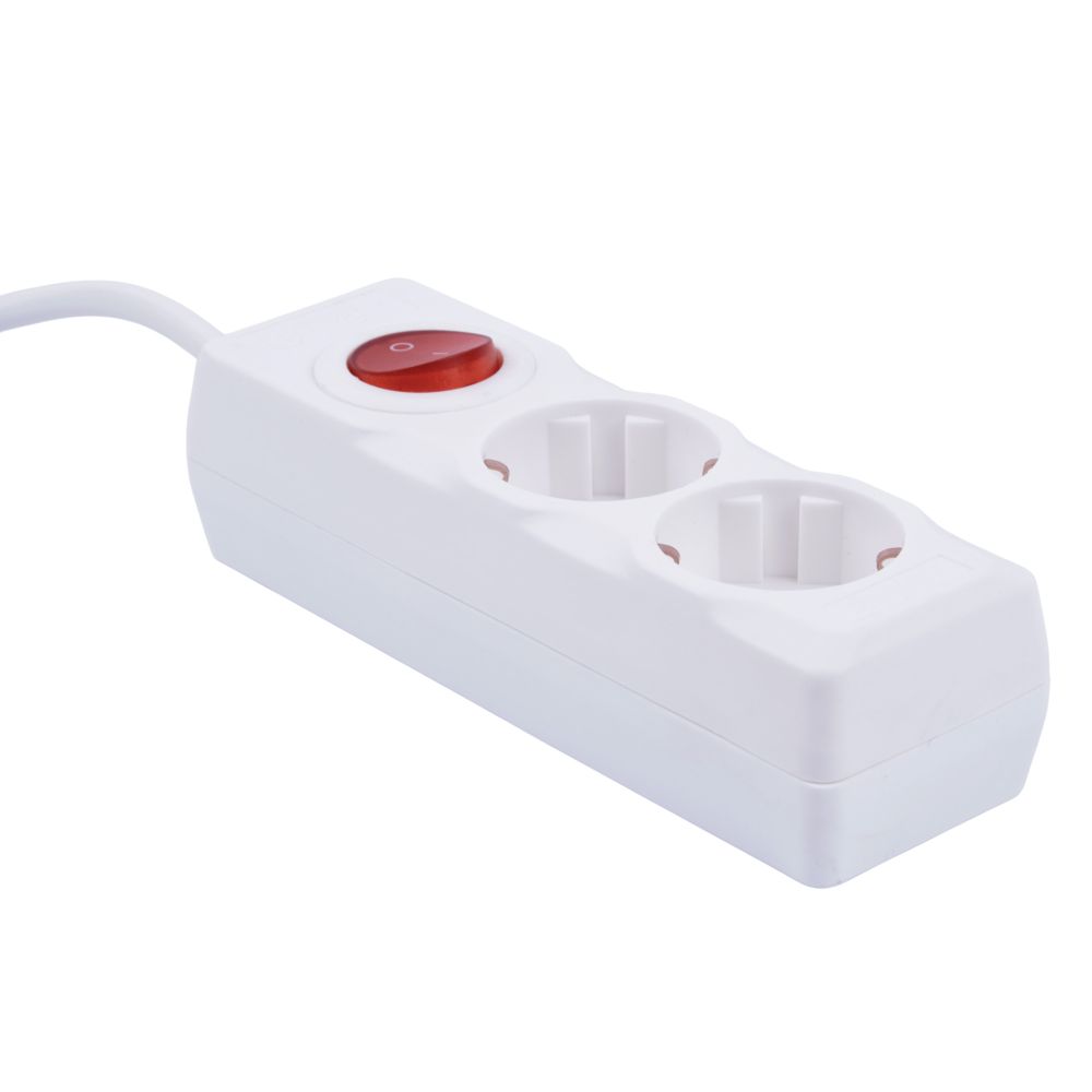 S-GCU2-5B WHITE Удлинитель серии Ultra. шнур 5м.. 2 гнезда. 16A. с-з. Белый. TM Uniel