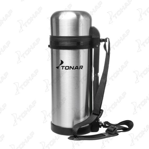 Термос TONAR 1800ML HS.TM-013  (дополн.пласт.чашка, скл.ручка, ремень)