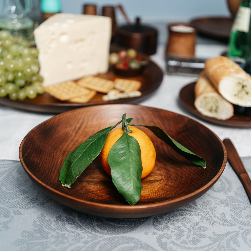 Тарелка-блюдо Art of Siberia из сибирского кедра, 22 см T105