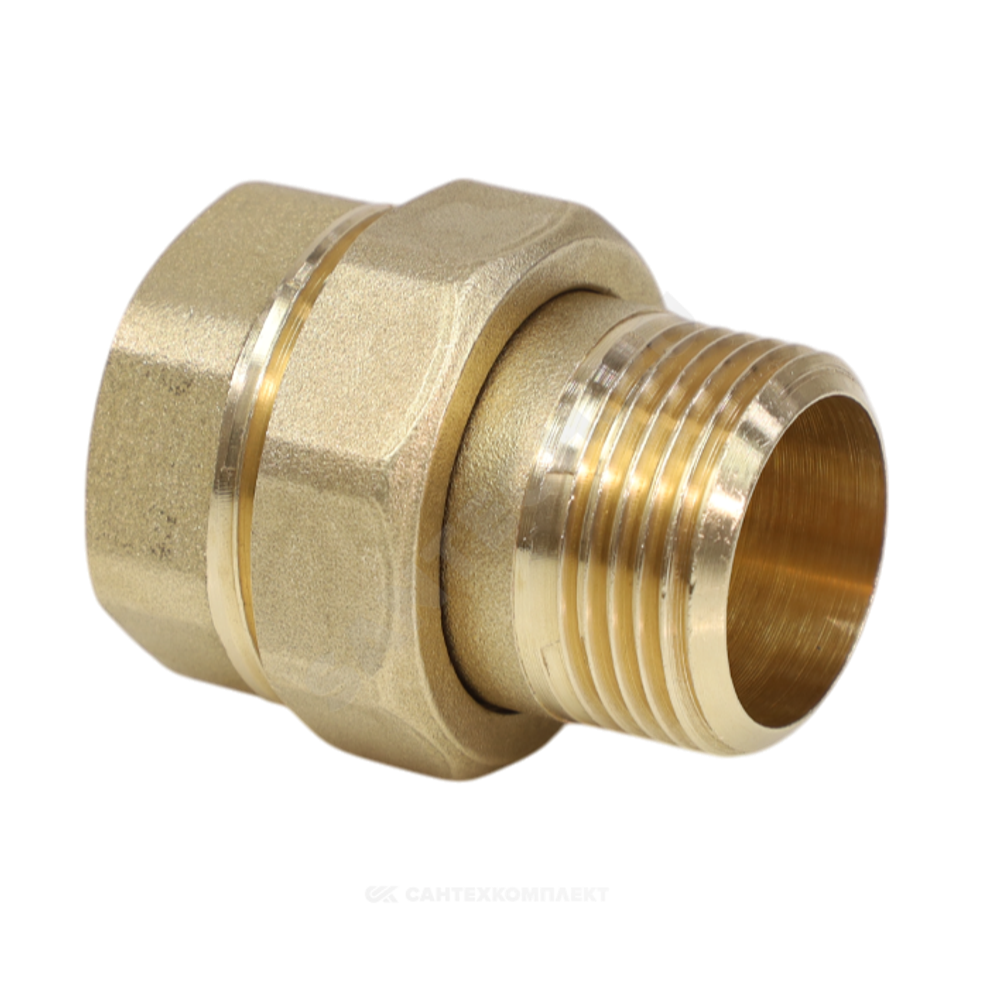 Соединитель латунь американка Ду 20 (3/4") прямой ВР/НР VALFEX VF.340.L.034