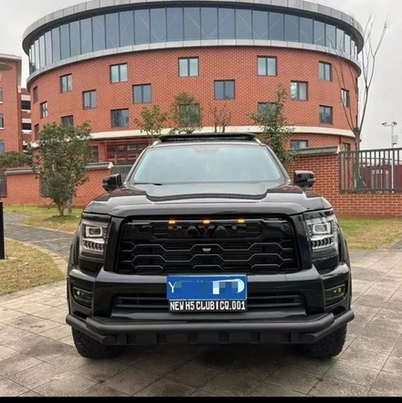 HAVAL H5 23+ Силовой бампер трубчатый Jisun (без площадки под лебедку)