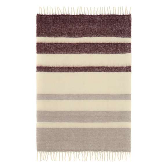 Плед мохеровый over horizon цвета марсала из коллекции trendy ruffles, 130х180 см