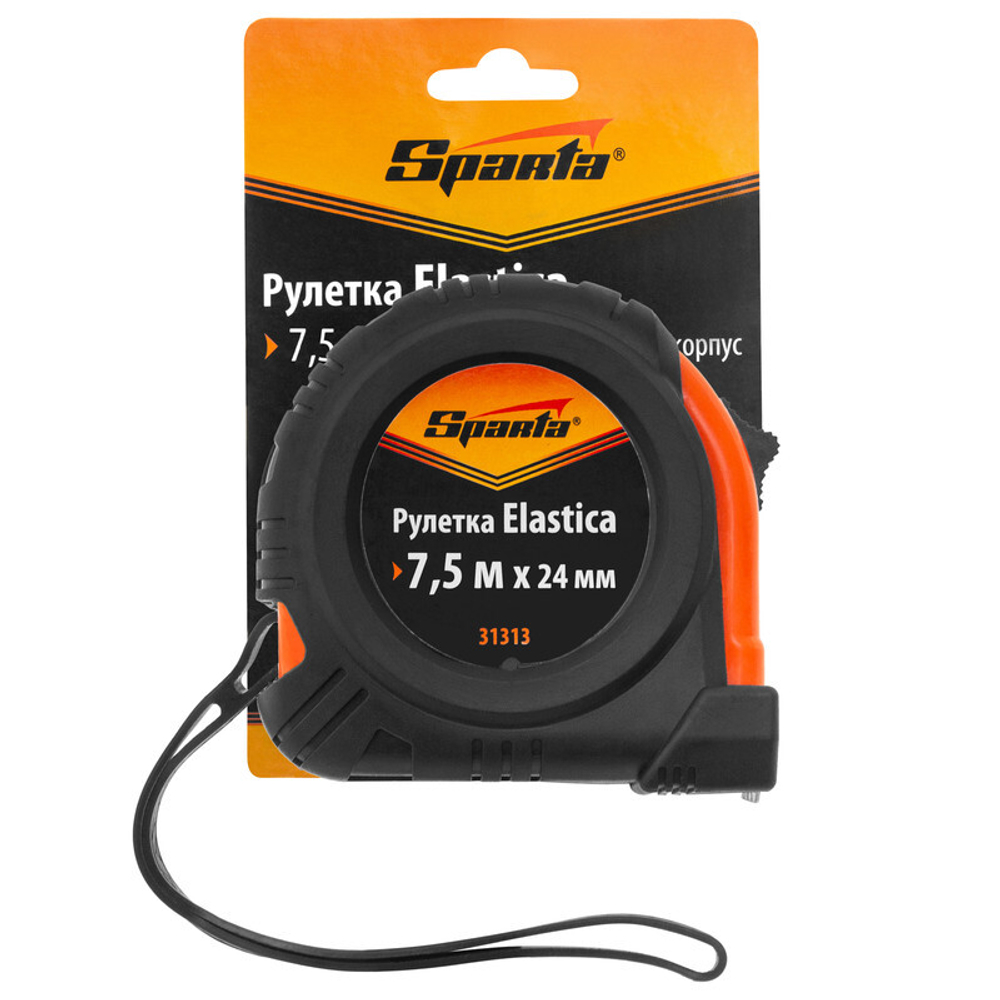 SPARTA Рулетка Elastica 7,5м х 24мм обрезиненный корпус