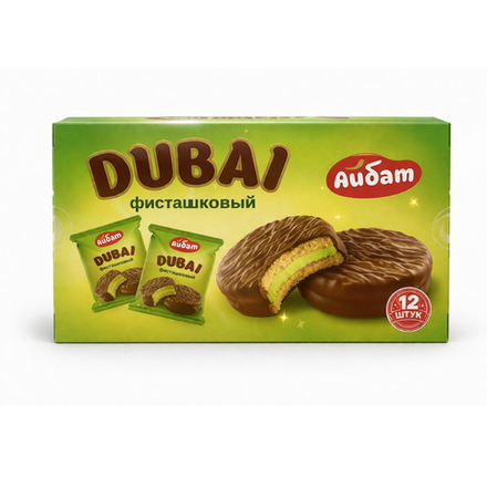 Печенье DUBAI фисташка 12 шт 230 гр