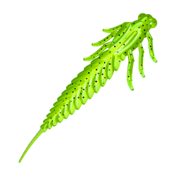 Приманка ZUB-LARVA  60мм(2,4")-7шт, (цвет 351) шартрез с блестками