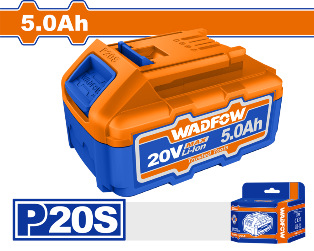 Аккумуляторная батарея 20В 5 Ач (12) WADFOW WLBP550