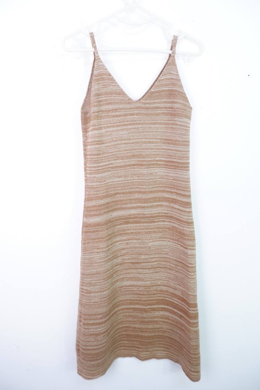 Сарафан вязаный для многослойного образа, визуально на 42 размер